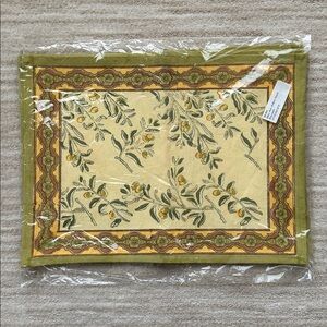 Set of 4 Couleur Nature Olive Tree Placemats Yellow/Green Designed by Bruno Lamy